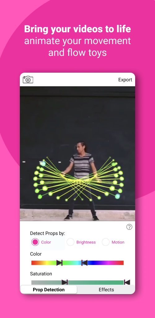 Screenshot of the AR Flow Arts app, from its Google Play listing